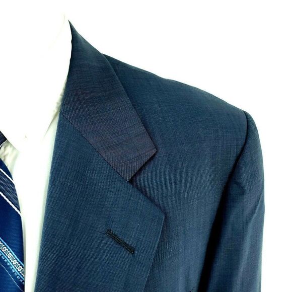 Hickey Freeman Barney's New York Wool 2‎ Button Bla - Picture 2 of 12